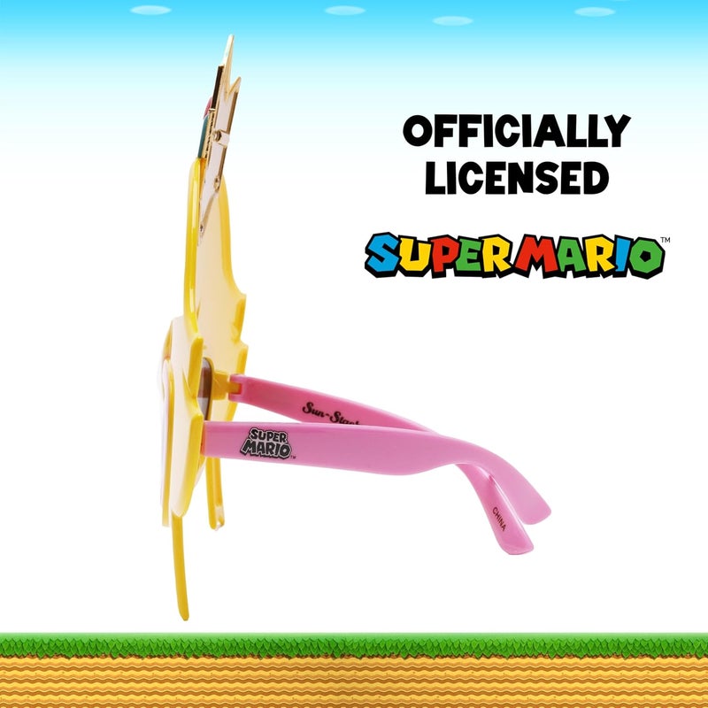 Sun-Staches Official Super Mario Sunglasses | Mario Luigi Peach Bowser Yoshi Wario or Waluigi Costume Accessory | Fits Most - Image 2